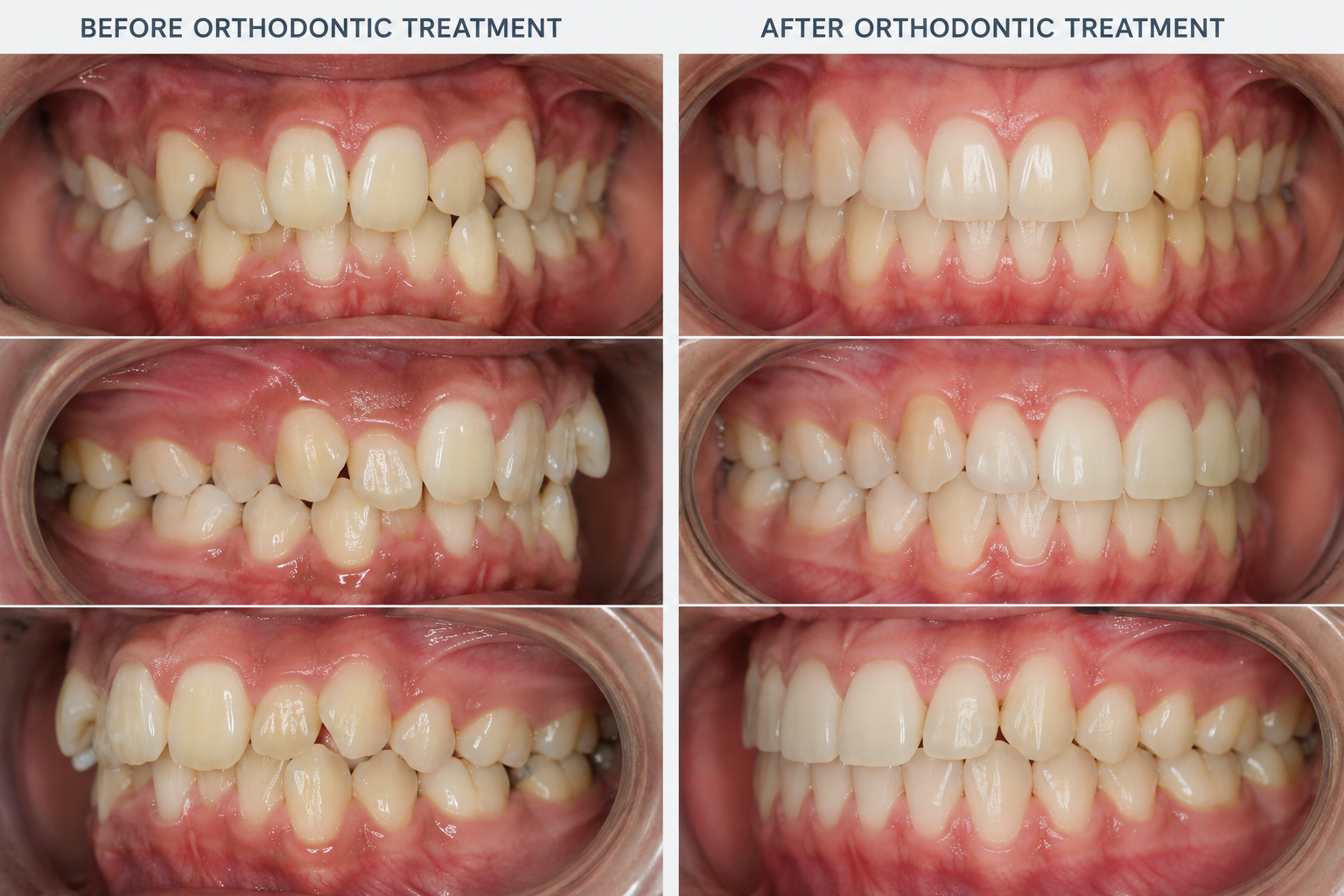 Orthodontic Treatment Before and After treatment result